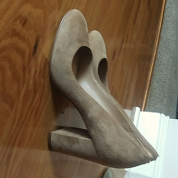 Sam Edelman "Stillson" Suede tan chunky block heel - Picture 3 of 5